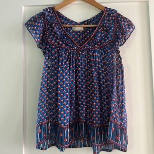 Ulla Johnson short sleeve blouse size 0